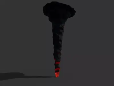 Low poly Volcano Low-poly 3D model