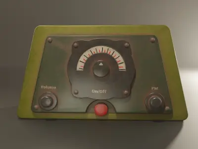 Rusty Radio Low-poly 3D model