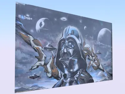 Graffiti wall IX 3D model