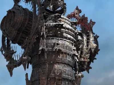Dark Wraith Giant Mech Tower 2 3D model