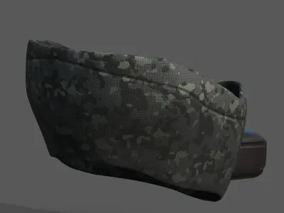 Gas mask respirator scifi futuristic  Low-poly 3D model