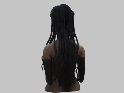 Female HR Giger Style Body Bust Low-poly 3D model