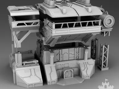 Martian main production department 3D print model