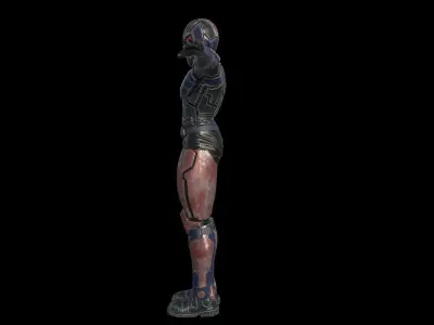 Cyberpunk Soldier  Low-poly 3D model