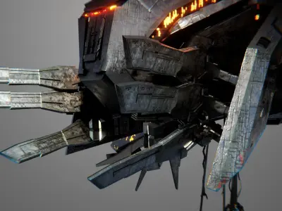 Battleship SpaceShip Release 3D model