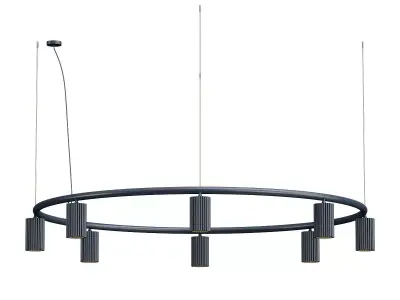 donna circular light fixture with shades 3D model