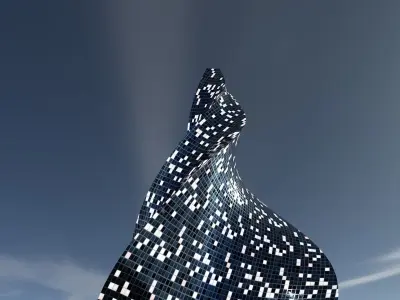 Futuristic Skyscraper 3D model