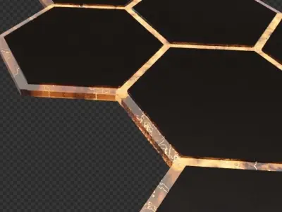 Sci-Fi Honeycombs Low-poly 3D model