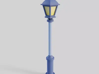 Cartoon Street Light 1 Low-poly 3D model