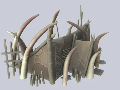 Orc house Low-poly 3D model get