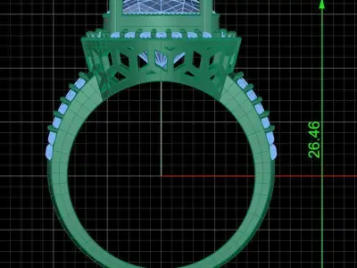 Jewelry ring 193 3D print model