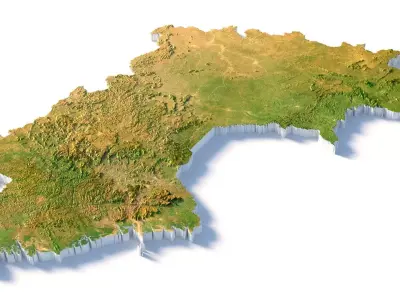 Guinea Gine Terrain Country 3D model