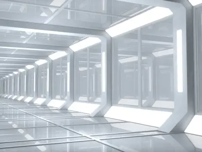 Sci Fi Corridor Low-poly 3D model