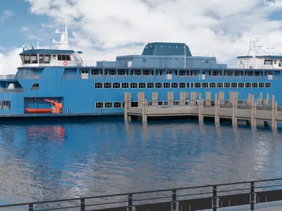  River Passenger Ferry with Boat Pier 