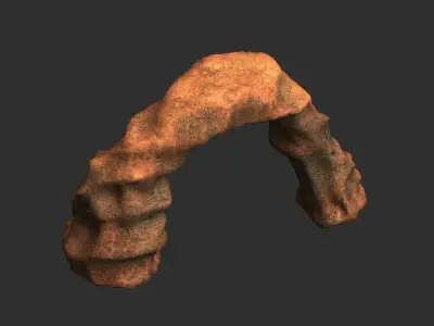 Small Arch - Red Dust Low-poly 3D model