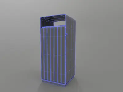 Modern Timber Street bin Vol 01  Game Ready PBR 3D model Low-poly 3D model