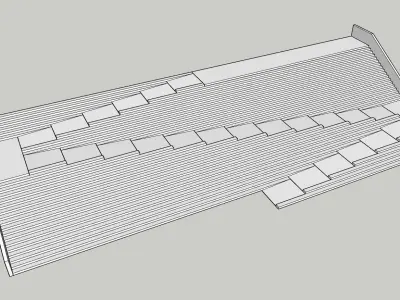 Marble stairs with ramp  3D model