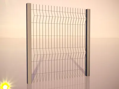 Fence 04 Low-poly 3D model