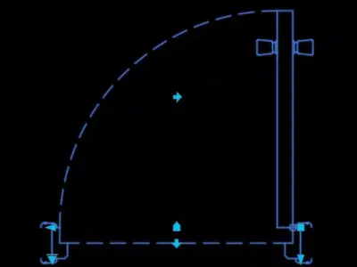 Dynamic Block for a Door indication  3D model