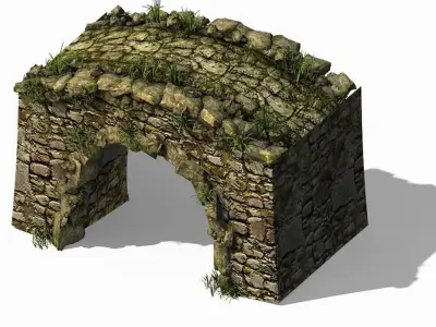 Explore the mountains - the bridge hole 01 3D model