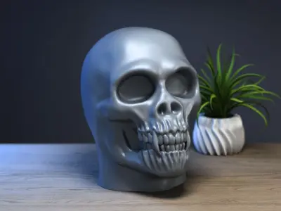 Skull gorilla headphone Stand 3D print model