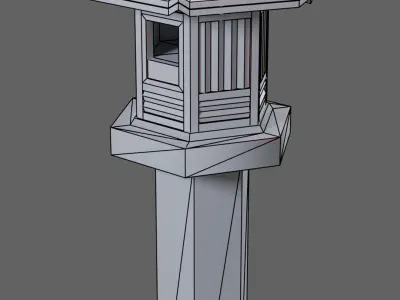 Japanese toro Low-poly 3D model