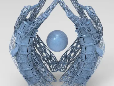 Sci fi eclipse  monolith Tower 3D model