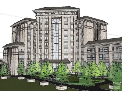 vacation spot-Resort-Fashion Leisure Hotel-0108 3D model