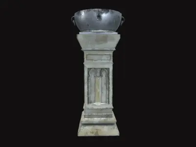 Medieval Torch V23 Low-poly 3D model