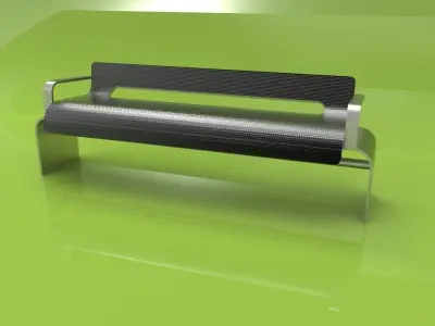 park bench 1 Low-poly 3D model