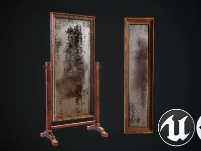 Mirrors old mirror Low-poly 3D model