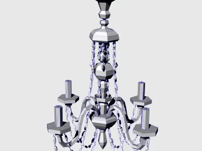 Crystal Chandelier Low-poly 3D model purchase