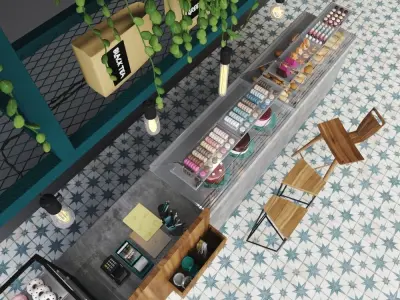 Bar counter 3D model