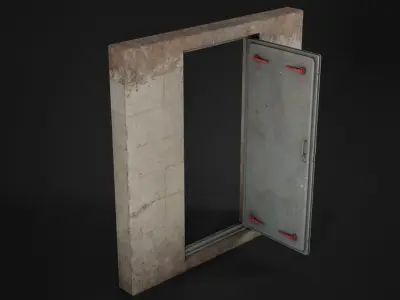 Hermetic Doors Low-poly 3D model