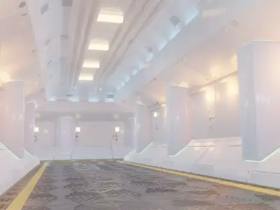 sci fi tunnel corridor Low-poly 3D model