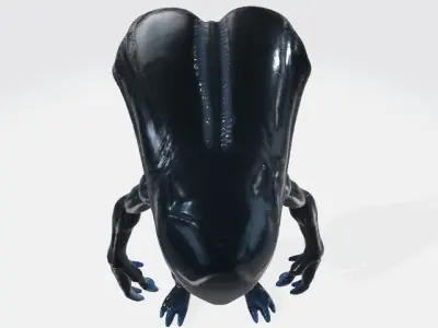 Black alien 3D model