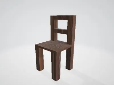 Wooden chair Free low-poly 3D model purchase