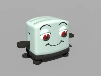 Toasty the brave little toaster Low-poly 3D model