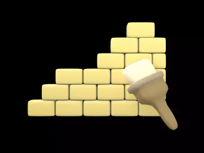 Paint Wall Icon v1 001 Low-poly 3D model