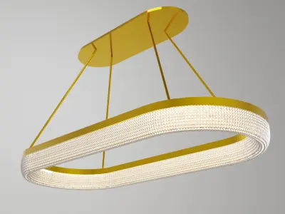 Curve Chandeliers High poly  3D model