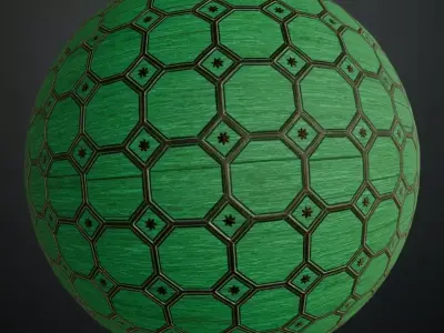 Antique Oak Herringbone Parquet PBR Seamless Texture