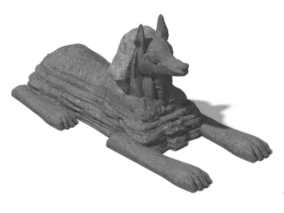 Sphinx egyptian statue of 3D model