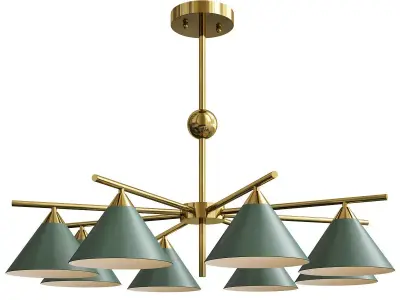 Modern Simplicity Cone Chandelier Low-poly 3D model
