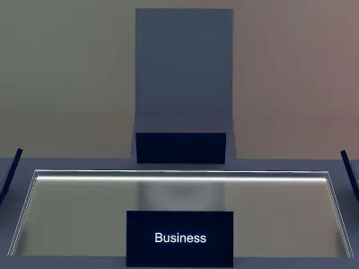 Futuristic meeting room 3D model