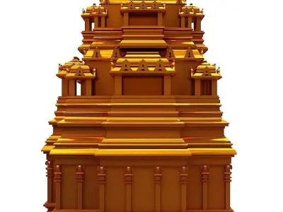 Hindu temple 3D model