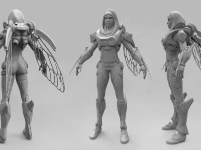 Bumble Bree - Stylized PBR Character Low-poly 3D model