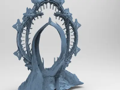 Alien cliff cloning facility 4 3D model