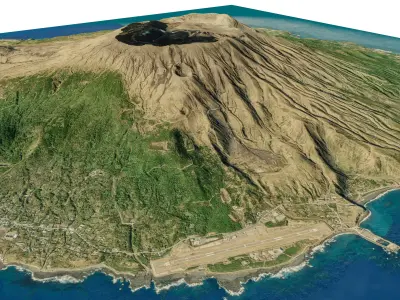 Miyake Island 3d model terrain 3D model