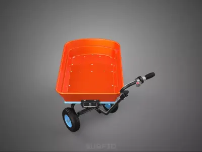 ELECTRIC HEAVY DUTY HOME PULL WAGON UTILITY CART TROLLEY OFFROAD 3D model