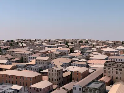 Venice-Like Italian City Town LOWPOLY Low-poly 3D model